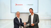 (L) Dongjun “DJ” Choi, Group Chief Customer Officer of RAKBANK (R) Lukas Enzersdorfer-Konrad, CEO of Bitpanda Technology Solutions